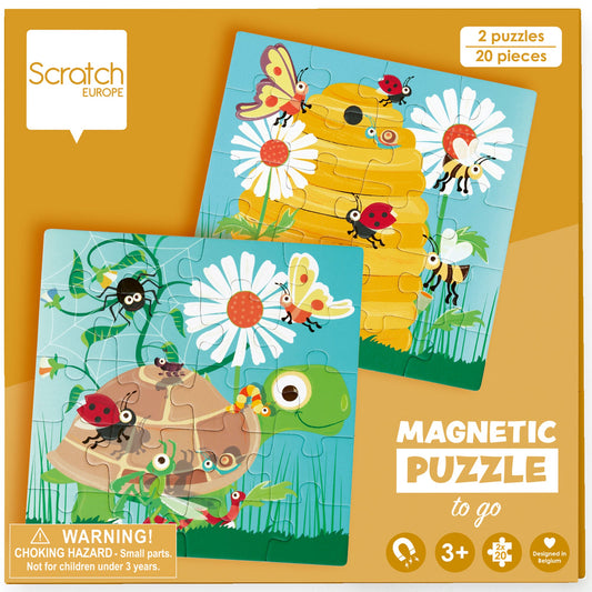 Scratch Europe - Magnetic Puzzle Book To Go Garden