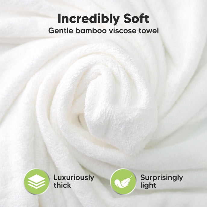 KeaBabies Luxe Organic Bamboo Baby Hooded Towel - Serenity