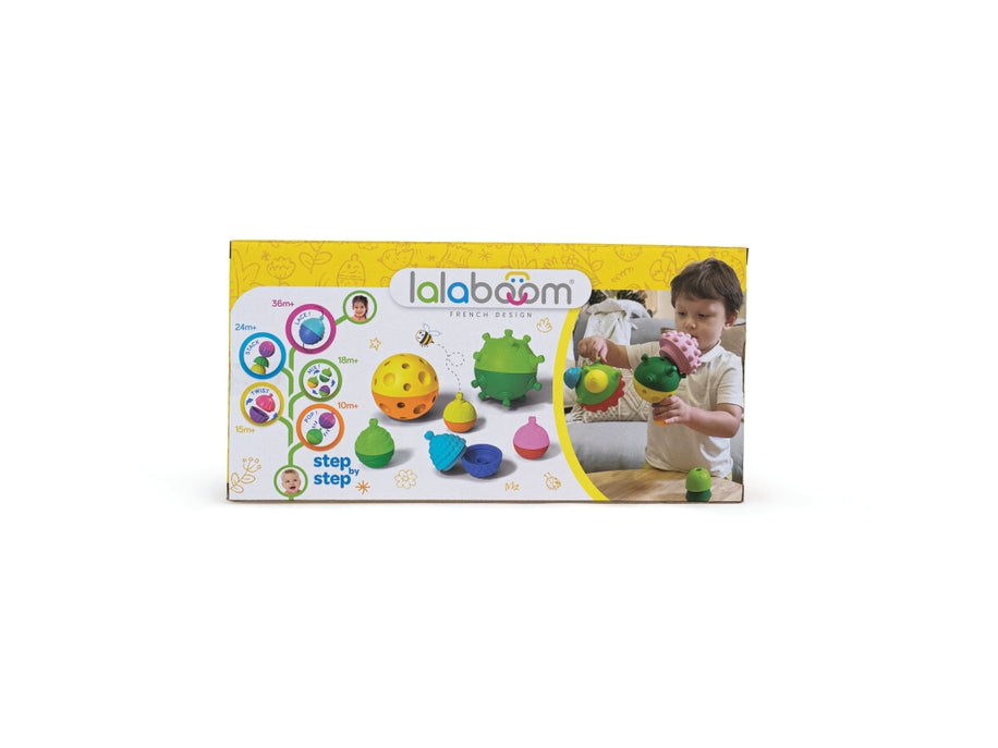 Lalaboom - 2 Sensory Balls and Beads - 12 Pcs