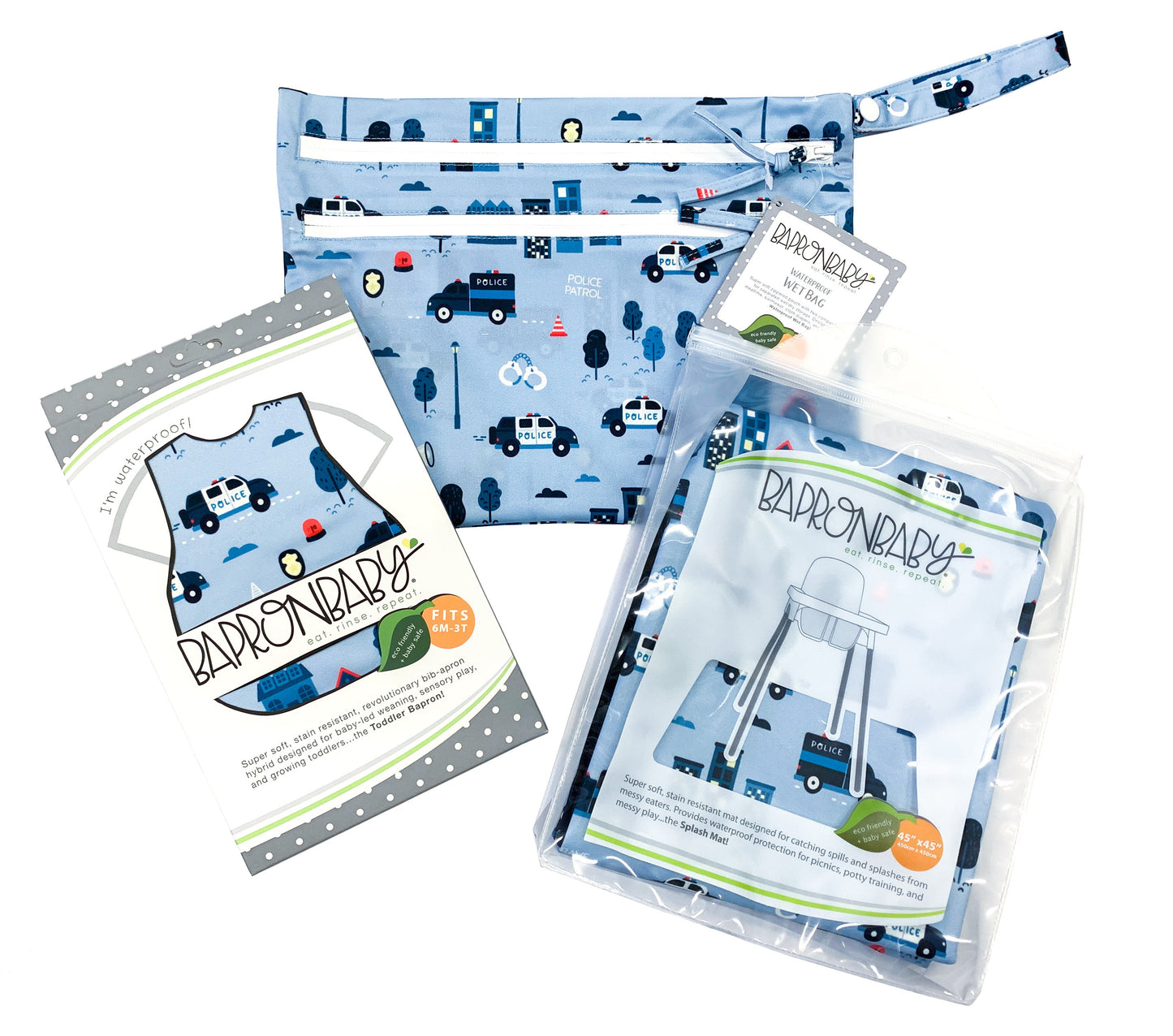 Be Brave - Police Patrol - Waterproof Wet Bag (For mealtime, on-the-go, and more!)