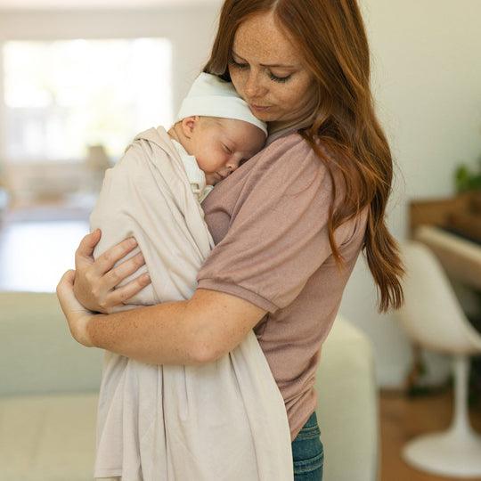 Little Unicorn Stretch Knit Swaddle Blanket - Soft Blush