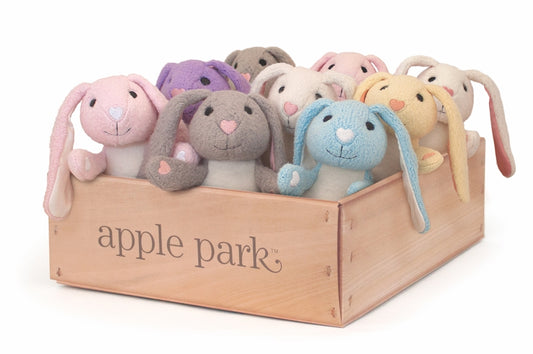 Apple Park Organic Fuzzy Bunny (choose color)