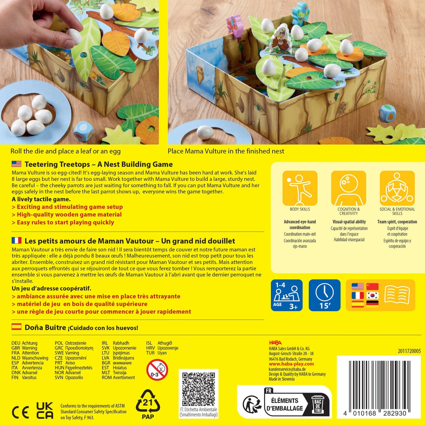 Haba Teetering Treetops - Cooperative Toddler Game