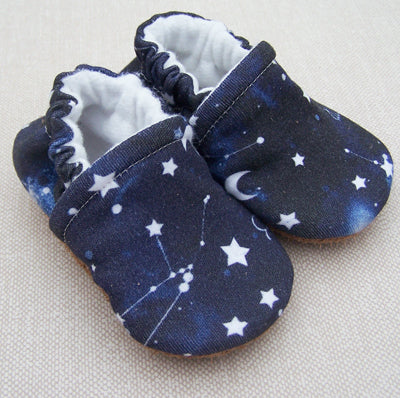 Snow and Arrows Cotton Slippers - Night Sky
