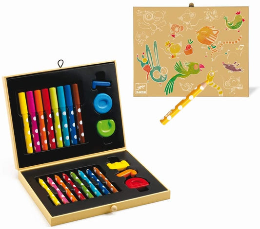 Djeco Box of Colors for Toddlers Crayons
