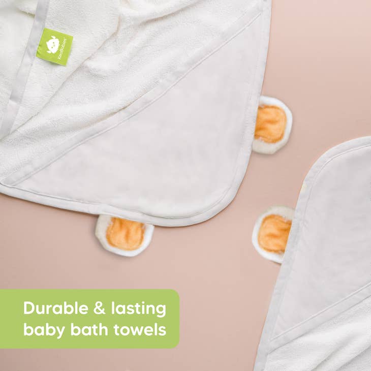 KeaBabies Cuddle Organic Bamboo Baby Hooded Towel - Bear