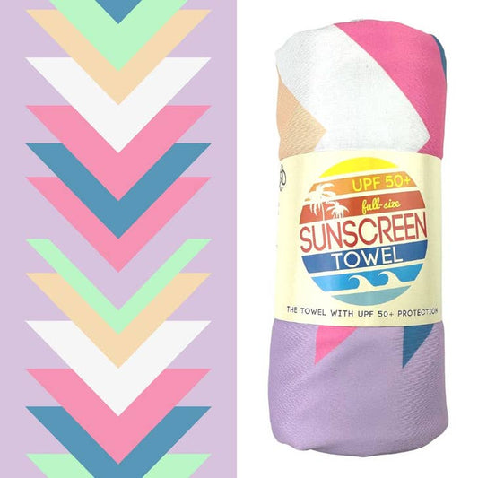 Luv Bug Co Full Size UPF 50+ Sunscreen Towel - Abstract Arrows