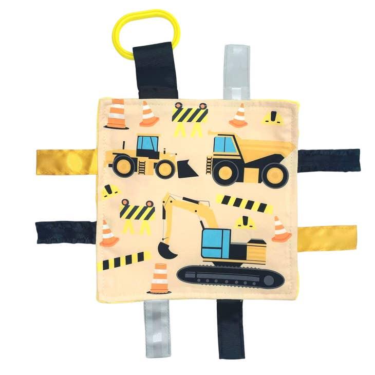 Baby Jack and Company Crinkle Sensory Square 8"x8" - Construction Worker
