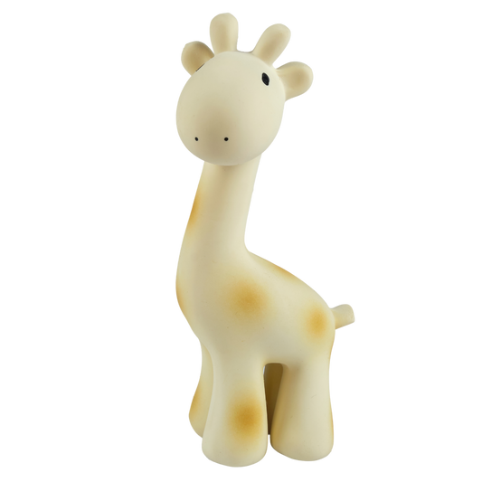 Tikiri Organic Natural Rubber Rattle, Teether & Bath Toy - Giraffe