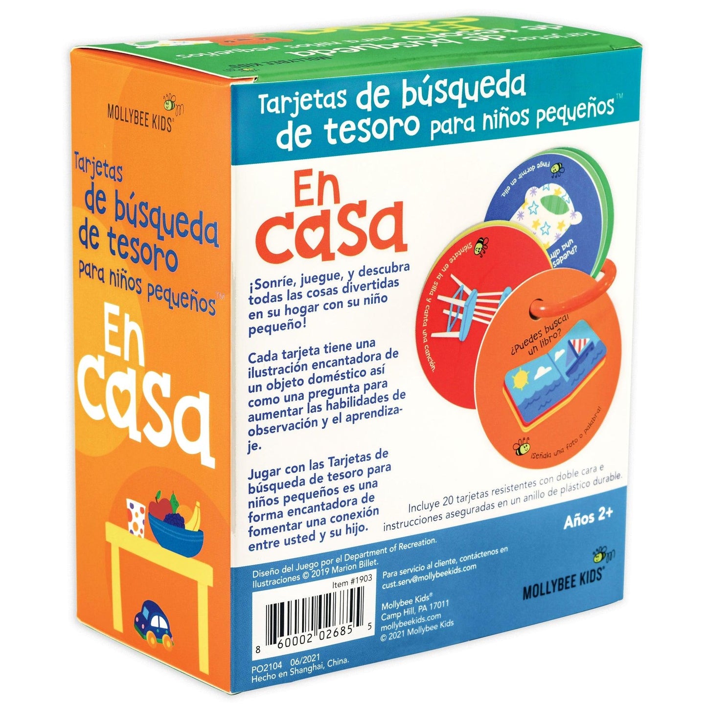 Mollybee Kids Toddler Scavenger Hunt Cards at Home - Spanish Edition - En Casa