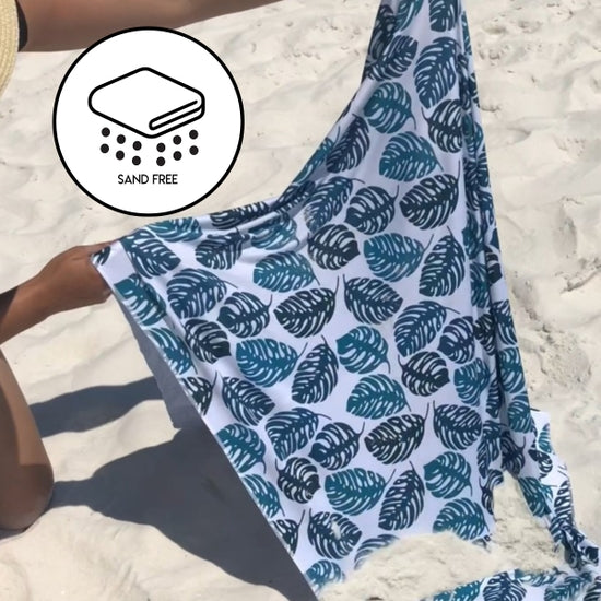 Luv Bug Co Full Size UPF 50+ Sunscreen Towel - Flamingo Palm