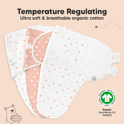 KeaBabies Soothe Baby Swaddles 0-3 Months - available in 9 colors