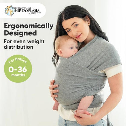 KeaBabies Baby Wrap Carrier - Classic Gray