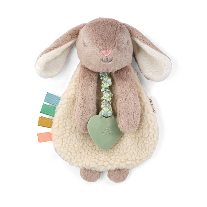 Itzy Ritzy - Itzy Lovey™ Taupe Bunny Plush with Silicone Teether Toy