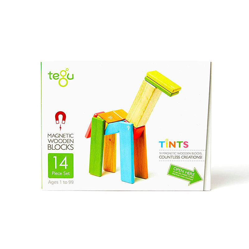 14-Piece Set Magnetic Wooden Blocks Tegu Classics