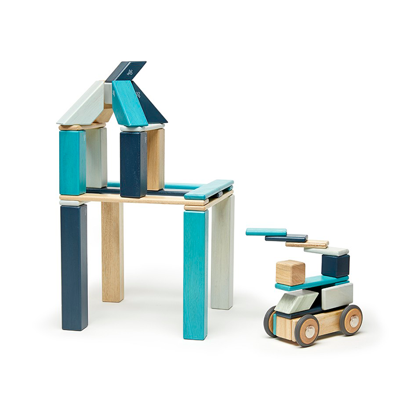 42-Piece Set Magnetic Wooden Blocks Tegu Classics
