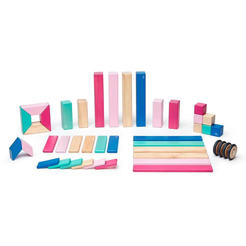 42-Piece Set Magnetic Wooden Blocks Tegu Classics