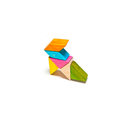 Pocket Pouch Prism - Magnetic Wooden Blocks - 6 pieces