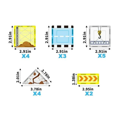 PicassoTiles - 26pc Construction Jobsite Set