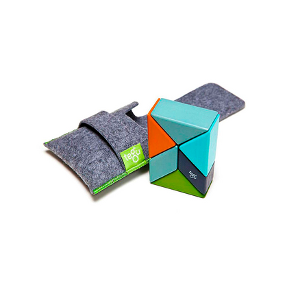 Pocket Pouch Prism - Magnetic Wooden Blocks - 6 pieces