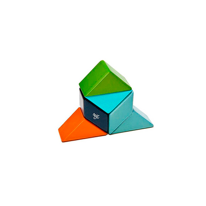 Pocket Pouch Prism - Magnetic Wooden Blocks - 6 pieces