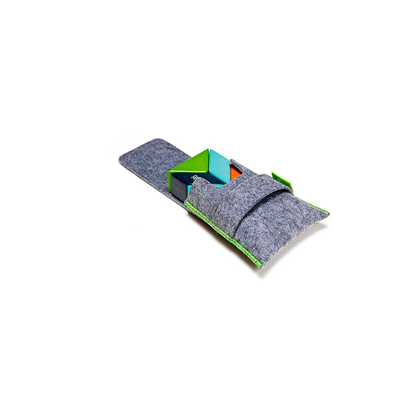 Pocket Pouch Prism - Magnetic Wooden Blocks - 6 pieces