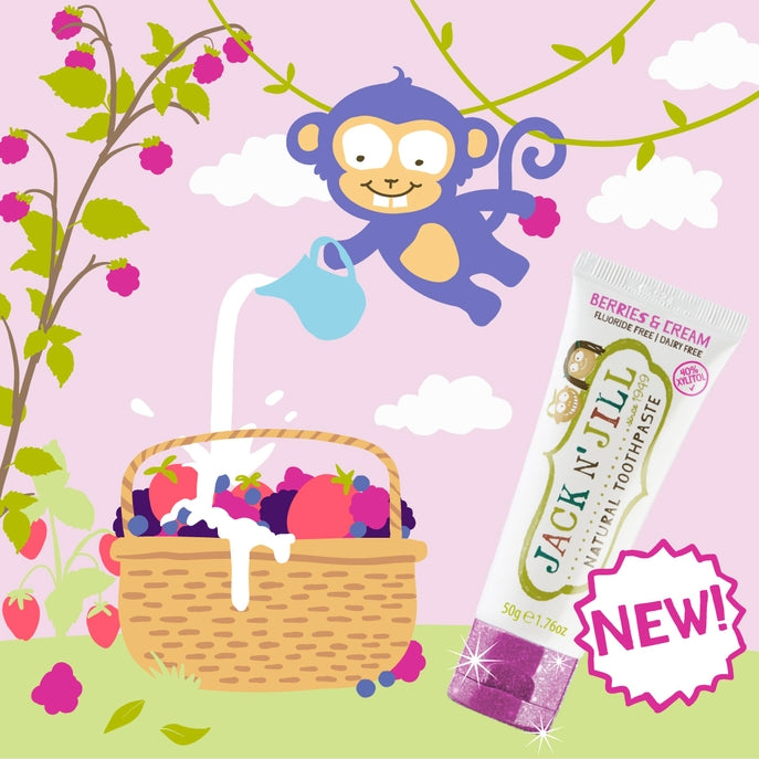 Jack n Jill Natural Calendula Toothpaste -Berries & Cream