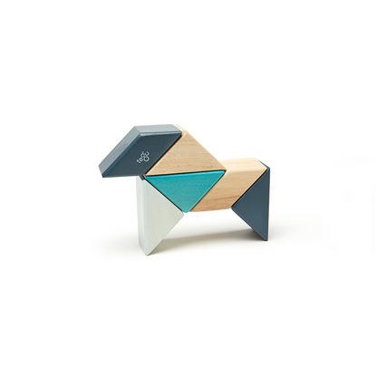 Pocket Pouch Prism - Magnetic Wooden Blocks - 6 pieces
