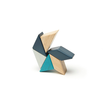 Pocket Pouch Prism - Magnetic Wooden Blocks - 6 pieces