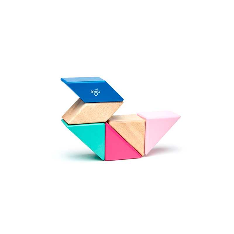 Pocket Pouch Prism - Magnetic Wooden Blocks - 6 pieces