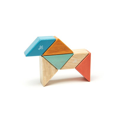 Pocket Pouch Prism - Magnetic Wooden Blocks - 6 pieces