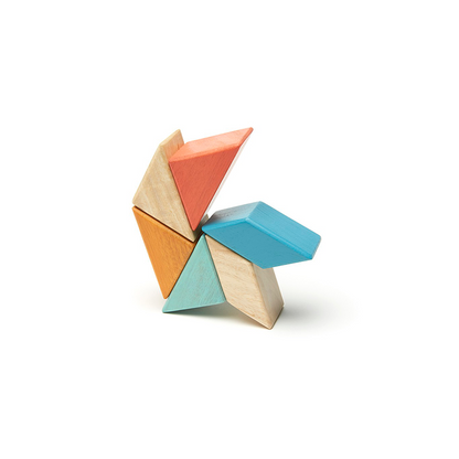 Pocket Pouch Prism - Magnetic Wooden Blocks - 6 pieces