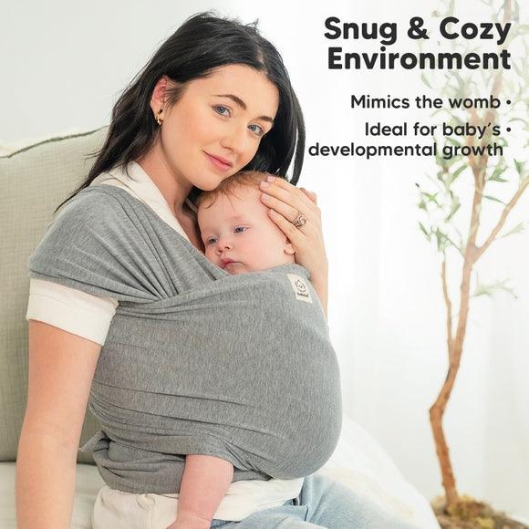 KeaBabies Baby Wrap Carrier - Classic Gray