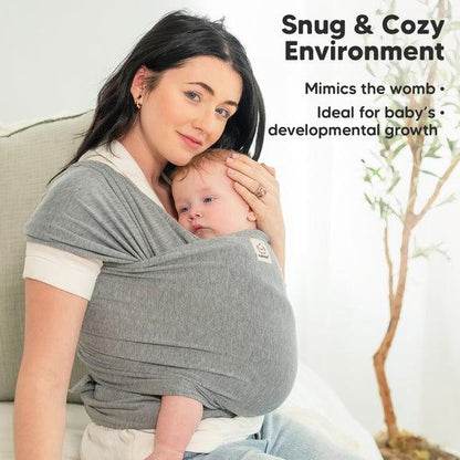 KeaBabies Baby Wrap Carrier - Classic Gray
