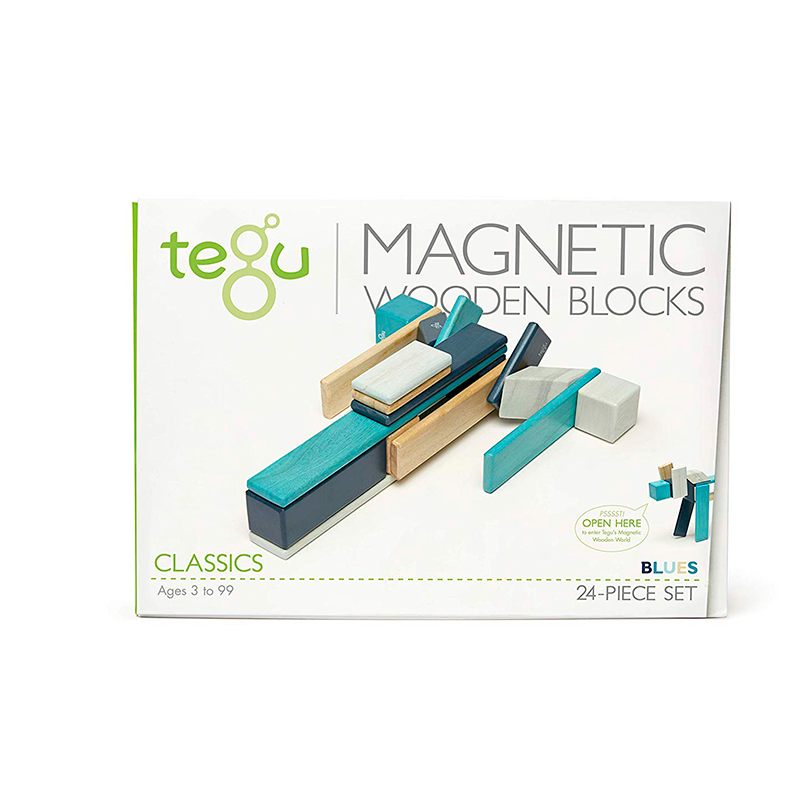 24-Piece Set Magnetic Wooden Blocks Tegu Classics