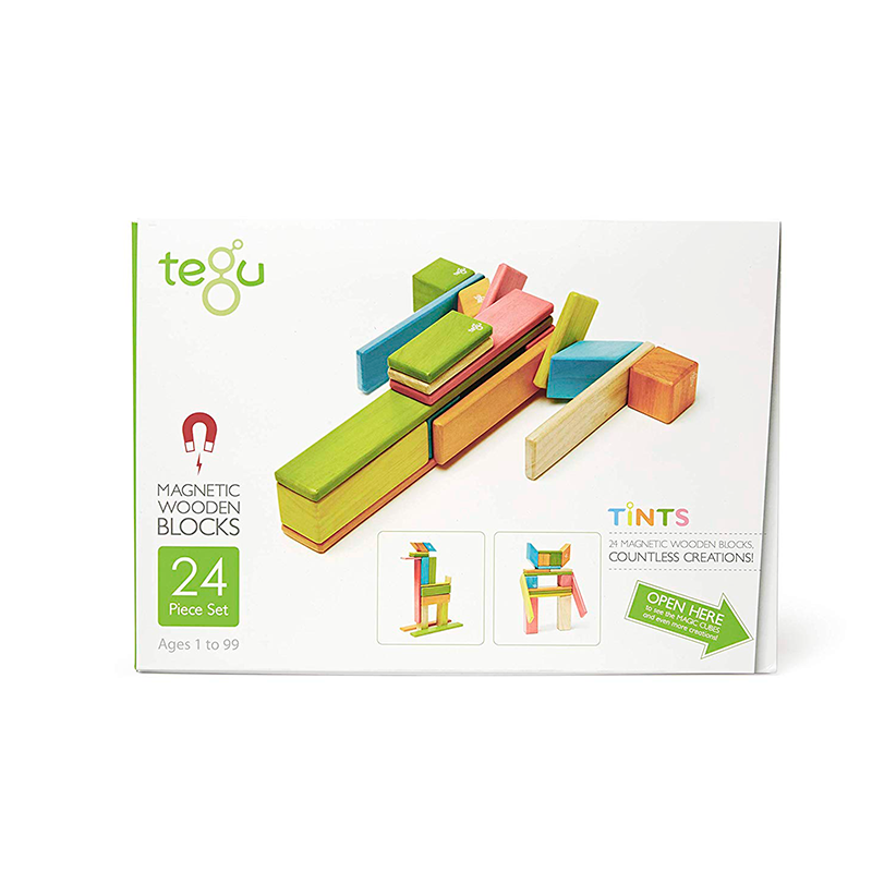 24-Piece Set Magnetic Wooden Blocks Tegu Classics