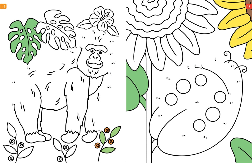 Dot-to-Dot Coloring Book - Animals