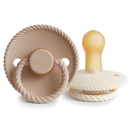 FRIGG Rope Natural Rubber Pacifier 2-Pack