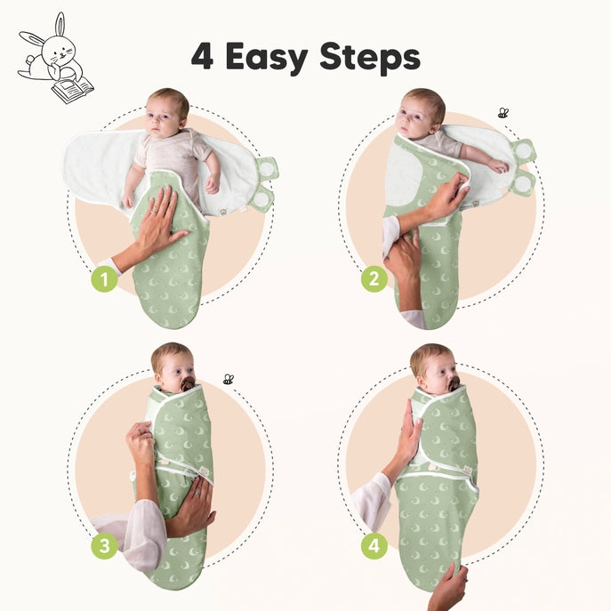 KeaBabies Soothe Baby Swaddles 0-3 Months - available in 9 colors