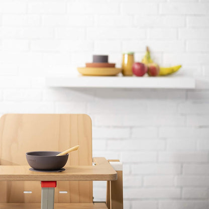 Nattou Silicone Children’s Tableware Set 4-Piece with Non-Slip Suction Plate & Bowl