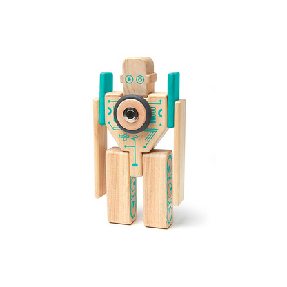 Magbot - Magnetic Wooden Blocks - Future Collection, 9 pieces