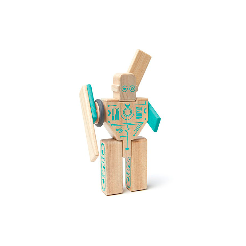 Magbot - Magnetic Wooden Blocks - Future Collection, 9 pieces