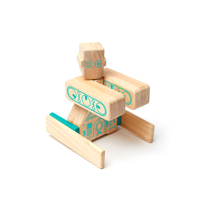 Magbot - Magnetic Wooden Blocks - Future Collection, 9 pieces