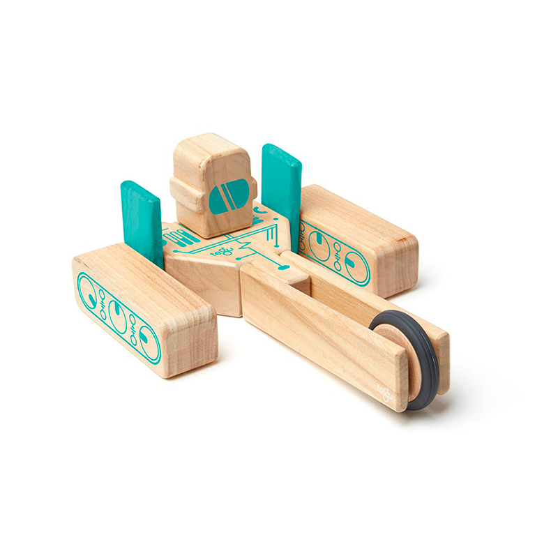 Magbot - Magnetic Wooden Blocks - Future Collection, 9 pieces