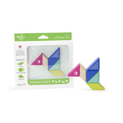 Travel Pals - Hummingbird - Magnetic Wooden Blocks - 6 pieces