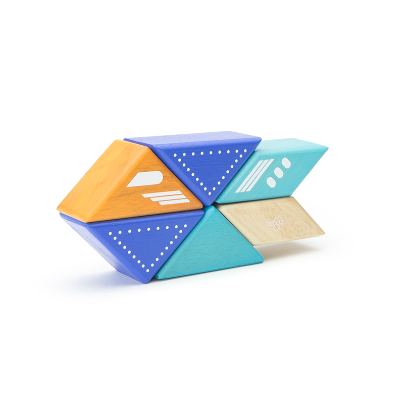 Travel Pals - Jet Plane - Magnetic Wooden Blocks - 6 pieces
