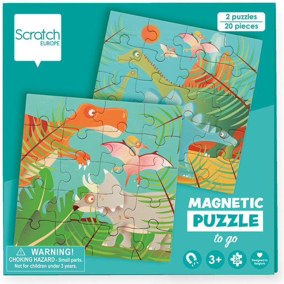 Scratch Europe - Magnetic Puzzle Book To Go Dinosaurs