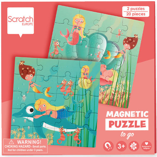 Scratch Europe - Magnetic Puzzle Book To Go Mermaids