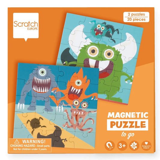 Scratch Europe - Magnetic Puzzle Book To Go Monsters