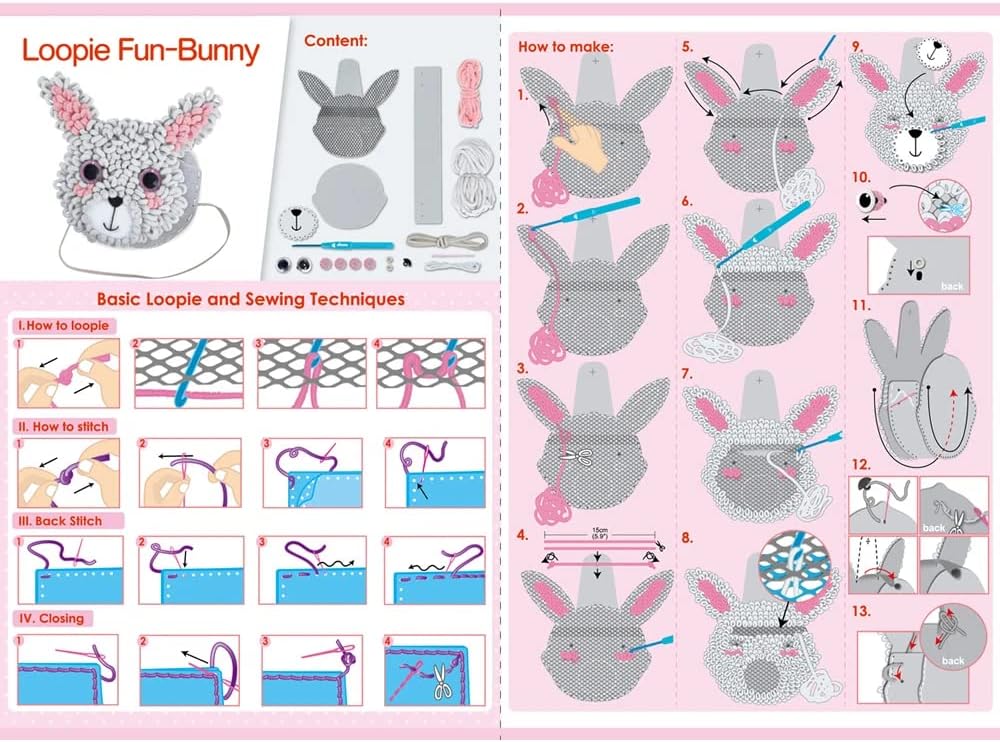 Loopie Fun - Craft Kit - Bunny Bag